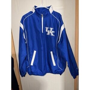 Kentucky Wildcats G-111 Sports By Carl Banks Pullover Windbreaker Jacket Sz XL